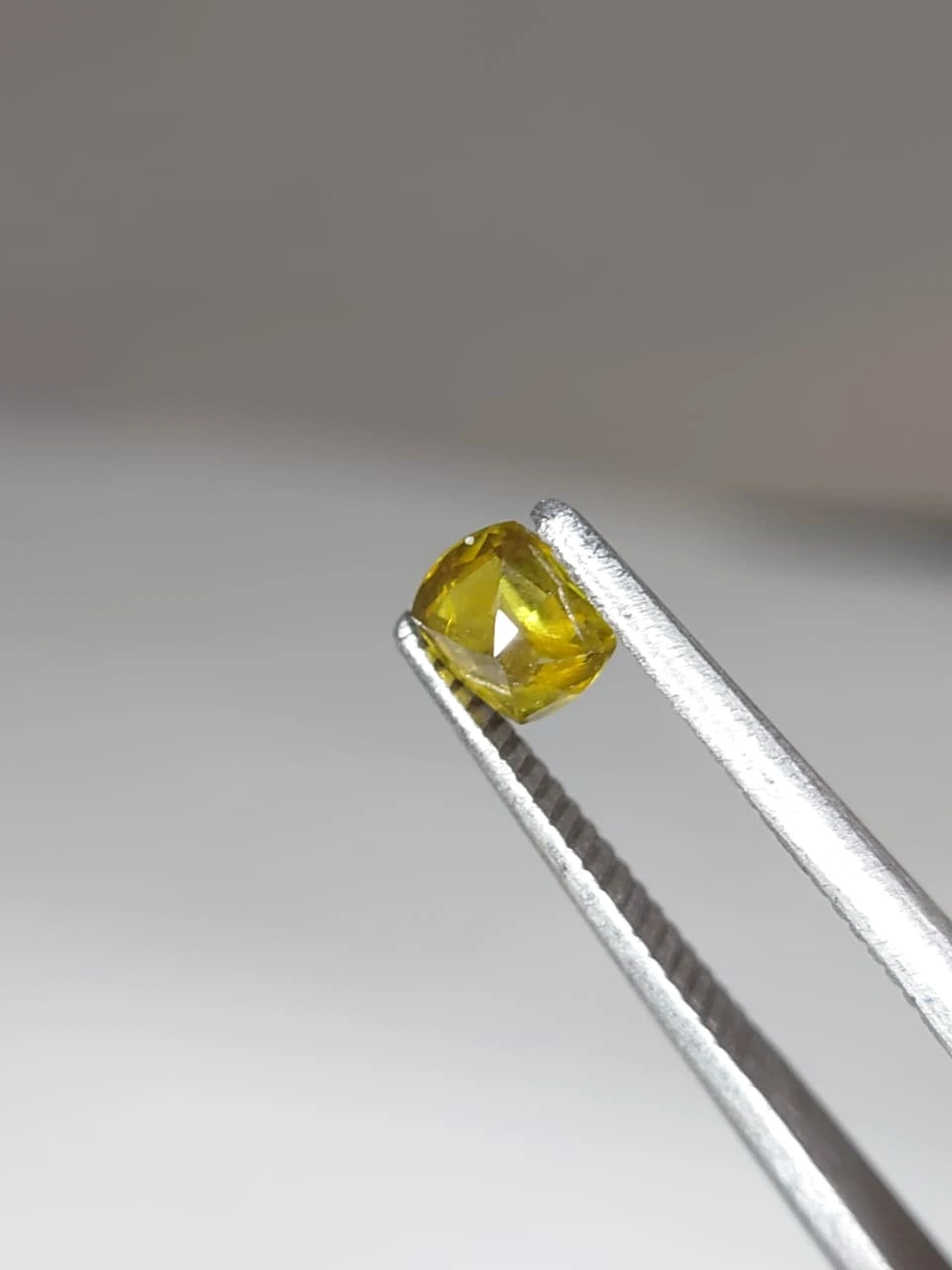 0.3ct Cushion Faceted Demantoid Garnet from Pakistan — view 4